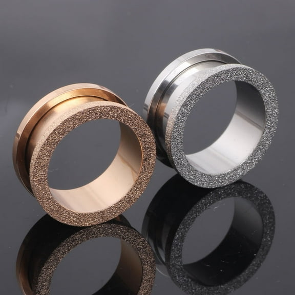 jiaroswwei 4mm-20mm Fashion Matte Glitter Unisex Ear Tunnels Plugs Piercing Jewelry Decor