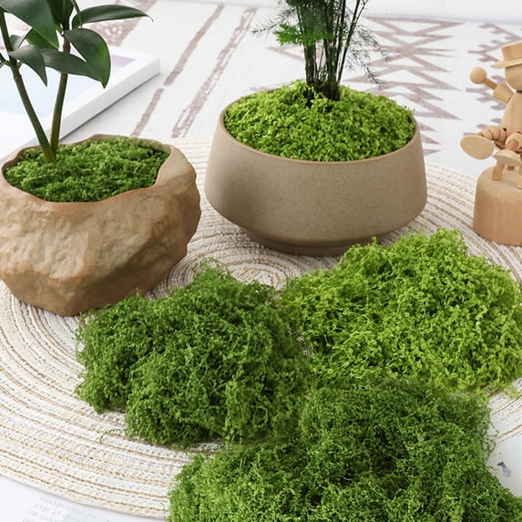 jiaroswwei Artificial Moss for Potted Plants Realistic Fake Green Moss for DIY Crafts Terrarium Fairy Garden Table Centerpiece Wedding Party Decoration