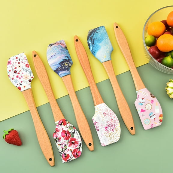 jiaroswwei Baking Scraper Heat-resistant Reusable Silicone Efficient Cake Butter Spatula Kitchen Supplies