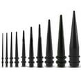 thumbnail image 1 of jiaroswwei Black Straight Acrylic Cone Shape Ear Expander Stretcher Taper Plug Device, 1 of 1