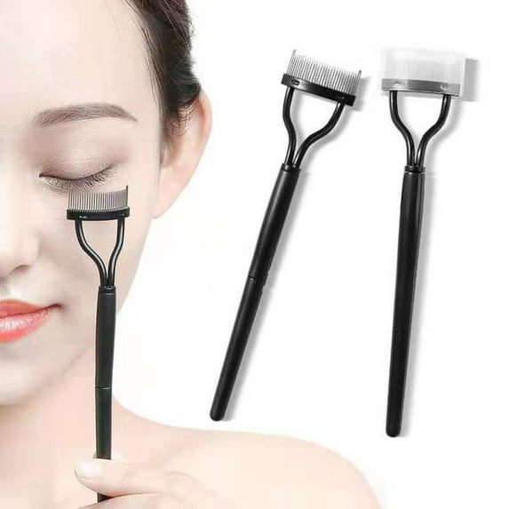 jiaroswwei Eyelash Brush with Cover Foldable Grooming Girls Eye Lash Separator Beauty Accessory