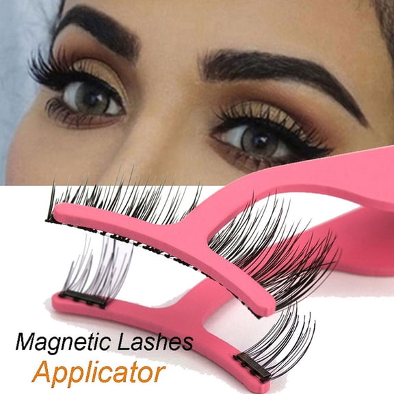 jiaroswwei Eyelash Tweezer Widen Handle Ergonomic Stainless Steel Portable False Eyelash Applicator for Magnetic Lashes