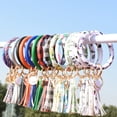 thumbnail image 1 of jiaroswwei Fashion Women Round Enamel Tassel Pendant Bracelet Bangle Keychain Wrist Strap, 1 of 8
