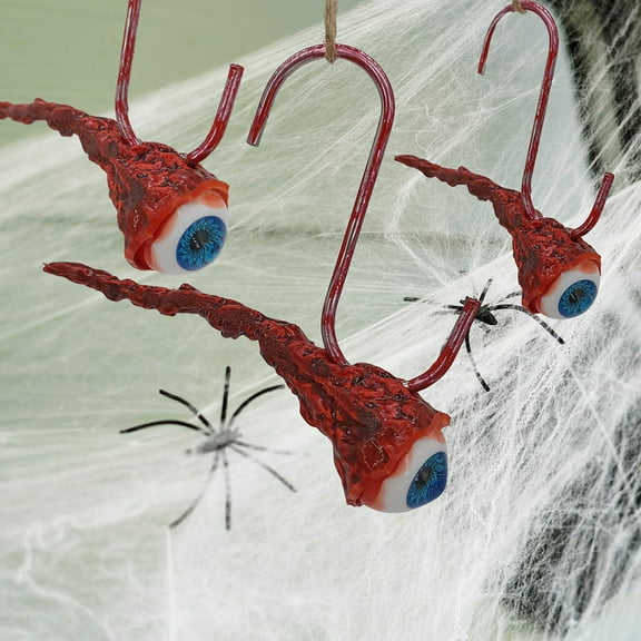 jiaroswwei Halloween Ripped Out Eyeball Decoration, Scary Fake Eye Balls with Hook Gothic Home Decor for Halloween Event Party