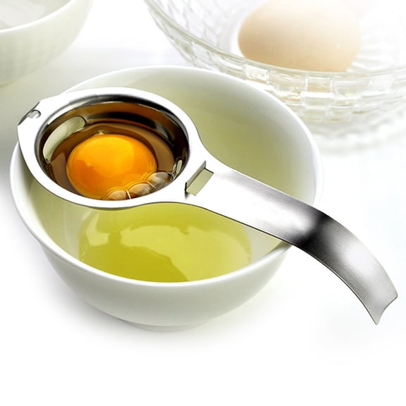 jiaroswwei Handheld Egg Divider Stainless Steel Yolk Separator Sieve Kitchen Cooking Tool