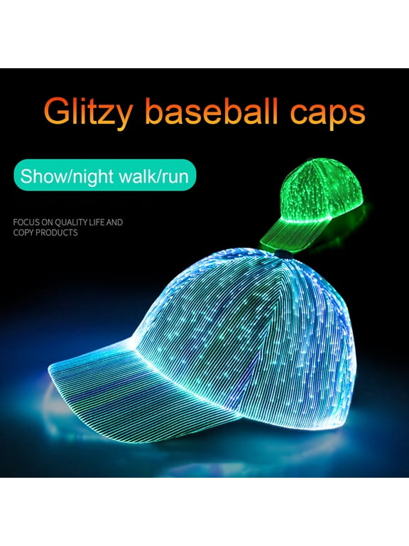 LED Hat, Light Up Baseball Cap, Flash Glow Hat USB Rechargeable Hip-Hop Luminous Hat Halloween Flashing Cap for Party Disco Bar