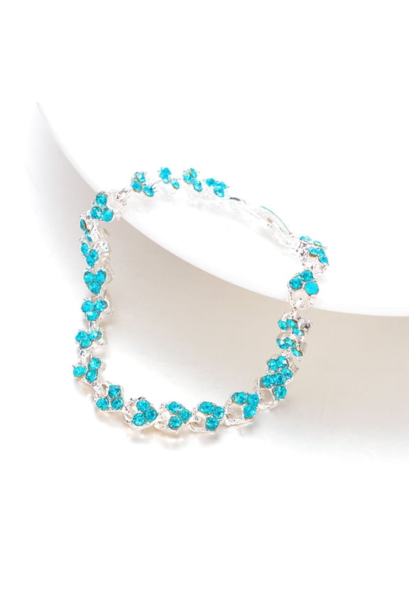 Women Luxury Simple Faux Crystal Shiny Bracelet Bangle Jewelry Accessories Gift