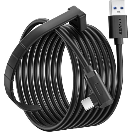 jiatumeimaoyi Link Cable 16 FT Compatible with Oculus/Meta Quest 3, Quest2/Pro/Pico 4 Accessories and PC/SteamVR, High Speed PC Data Transfer, USB 3.0 to USB C Cable for VR Headset