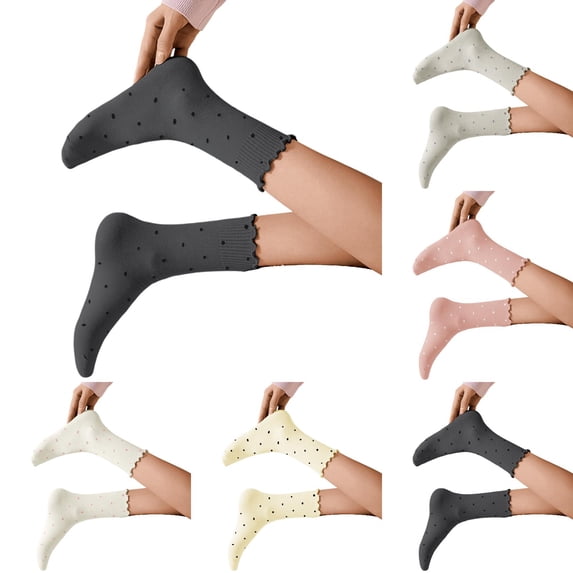 jiaxiM 5 Pairs Womens Socks Casual Calf Crew Socks Cotton Comfortable and Lightweight Socks