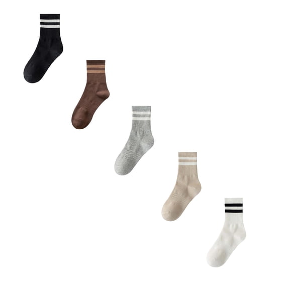 jiaxiM 5 Pairs Womens Socks Casual Calf Crew Socks Cotton Comfortable and Lightweight Socks