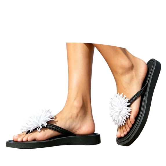 jiaxiM Beach Flip Flops Women Thong Sandals for Women Dressy Comfortable Ladies Slippers Non- Womens Wedge Sandals Woven Sole Summer Shoes for Women
