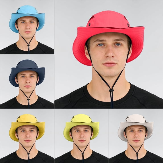 jiaxiM Brown Cowboy Hat Women Men Multicolor UPF 50+ Wide Brim Sun Hat Western Cowboy Style for Summer Hiking Beach Outdoor Sun Protection and Travel