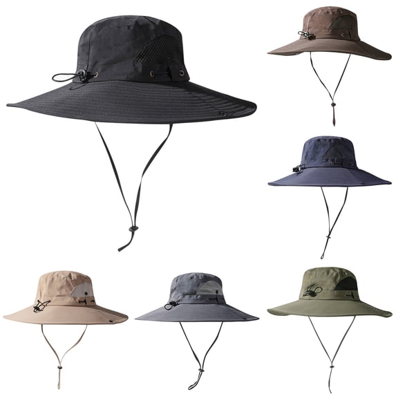 jiaxiM Bucket Hats for Woman Packable Quick Dry Beach Hats Lightweight Outdoor Rain Hat with Adjustable Chin Strap Travel Hiking Fishing Cap for Women Men
