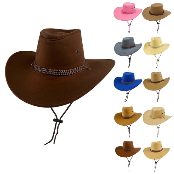 jiaxiM Cowboy Hat for Men Unisex British Style Western Rancher Cowboy Hat Classic Vintage Design Comfortable Fit for Outdoor and Daily Wear