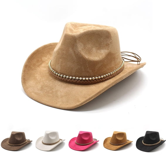 jiaxiM Cowboy Hat for Women's Western Denim Curved Top Hat Brimmed English Jazz Style Comfortable for Daily Wear Parties and Outdoor Use