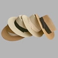 thumbnail image 1 of jiaxiM Fedora Hat for Men Women Wide Brim Panama Straw Cowboy Hat Rolled Edge Breathable Summer Sun Hat, 1 of 7