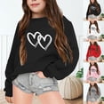 thumbnail image 1 of jiaxiM Girls Crew Neck Sweatshirts Cute Printed Long Sleeves Crop Top Loose Tween Girls Trendy Clothes 2026, 1 of 7
