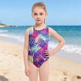 thumbnail image 1 of jiaxiM Girls One Piece Swimsuit Cut Out Bathing Suits Tie-Straps Modest Ruched Floral Print Swimsuit Comfortable Upf 50+ Swimwear with Padded, 1 of 5