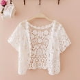 thumbnail image 1 of jiaxiM Lightweight Cardigans for Women Lace Cropped Jacket Open Front Short Sleeve Bolero Shrug Summer Cardigans, 1 of 4