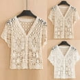 thumbnail image 1 of jiaxiM Lightweight Cardigans for Women Lace Cropped Jacket Open Front Short Sleeve Bolero Shrug Summer Cardigans, 1 of 5