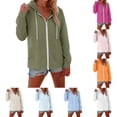 thumbnail image 1 of jiaxiM Lightweight Hoodies for Women Zip Up Summer Thin Hoodies Drawstring Loose Fit Cotton Hoodie Casual Beach Cover Up, 1 of 9