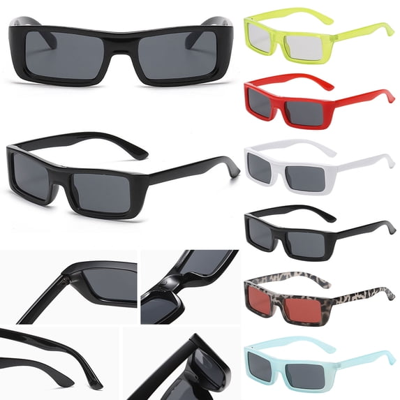 jiaxiM Polarized Sunglasses Women Men Classic Retro Light Rectangular Frame Trendy Bold Sun Glasses UV Protection