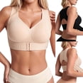 thumbnail image 1 of jiaxiM Posture Support Bra Women Wireless Bra Wide Strap Back Support Full Coverage Bra for Housewives Mothers Gifts, 1 of 9