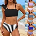 thumbnail image 1 of jiaxiM Rufflebutts Swimsuit Girls Two Piece Adjustable Strap Cute Pattern Print Girls Swimwear Tankini Sparkly Cute Ruffle Beach Skirt Bathing Suit Rash Guard Padded Swimwear with Cover Up Skirt, 1 of 7