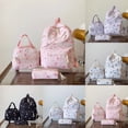 thumbnail image 1 of jiaxiM School Backpack for Ages 5th 6th 8th 10th Preppy Bow Print 3 Piece Backpack Set Includes Lunch Bag Pouch for Back To School, Campus Life, Weekend Travel, Casual Outings, 1 of 7