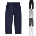 thumbnail image 1 of jiaxiM School Uniform Pants for Girls Boys Button Straight Leg Chino Pants Twill Elastic Waist Stretch Woven Performance Golf Pants Trousers Khaki Dress Pants, 1 of 6