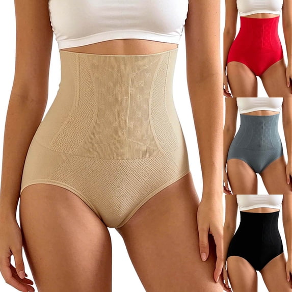 jiaxiM Sculpting Shorts Women 4-in-1 Micro-Particle High Waisted Shapewear Panties Tummy Control Lifting Pants Plus Size