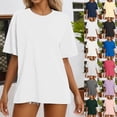 thumbnail image 1 of jiaxiM Shirts for Women Casual Summer Tops Solid Color V Neck Short Sleeve Shirts Fashion Business Casual Outfits, 1 of 5