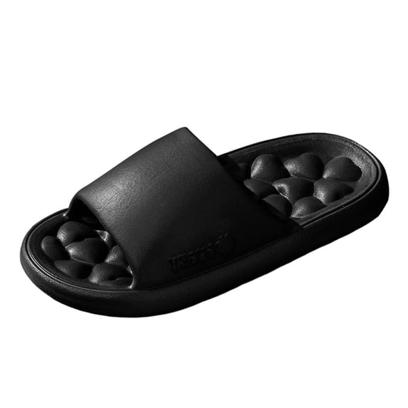 jiaxiM Slippers for Women Indoor and Outdoor Non Womens Slides Flexible Open Toe Rubber Sole Flat Sandals for Women for Summer Beach Walking