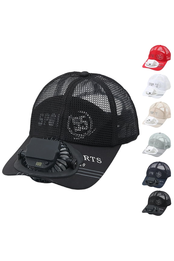 Solar Fan Hat with Mist Wide Brim Hats for Men Hat with Fans Solar Power Fishing Hat for Men Hats for Men Waterproof Outdoor Hiking Camping Fishing