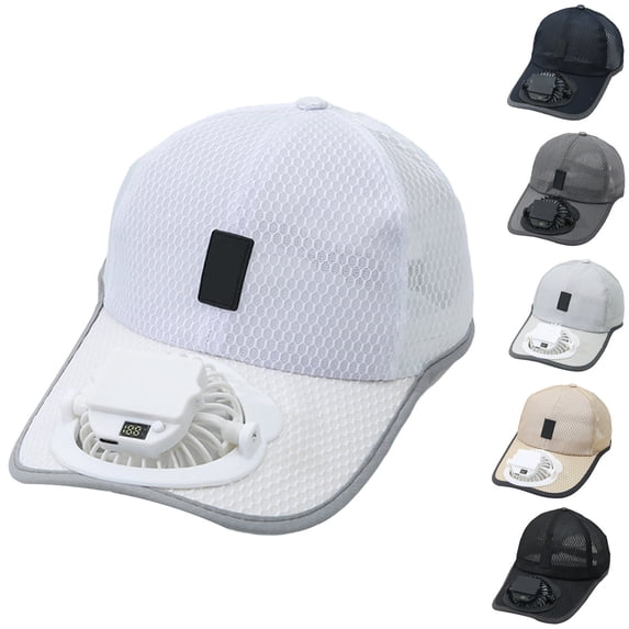 jiaxiM Solar Fan Hat with Mist Wide Brim Solar Fan for Men Women Solar Powered Fan Hat Fishing Hat Baseball Cap Sun Hats Women Waterproof Outdoor Hiking Camping Fishing