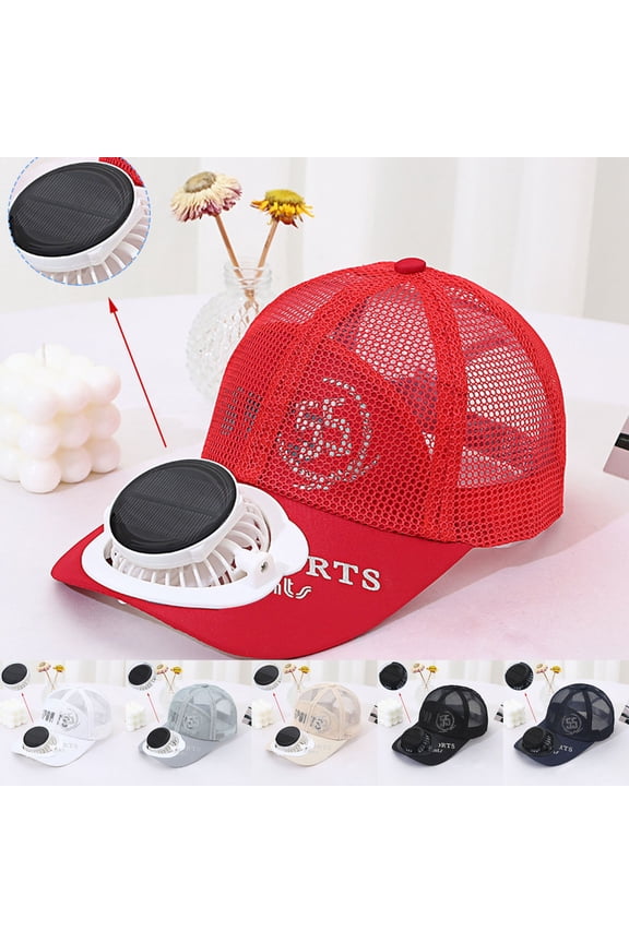 Solar Fan Hats for Woman Wide Brim Sun Hat with Solars Fan Hat with Fans Solar Power Fishing Hat Funny Sun Hats for Women for Outdoor Fishing, Hiking Gardening