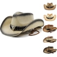 thumbnail image 1 of jiaxiM Straw Hats for Women UPF 50+ Unisex Panama Jazz Wide Brim Straw Hat for Men Women Beach Outdoor, 1 of 4