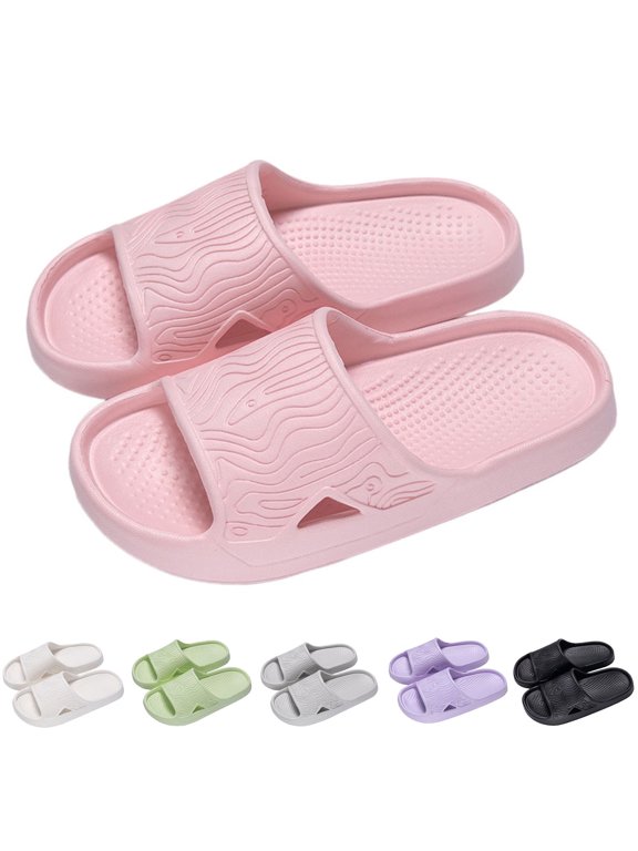 Summer Slippers for Women Non Archies Slides Womens Soft Comfortable Sandals for Women Open Toe Thick Sole Summer Shoes for Women