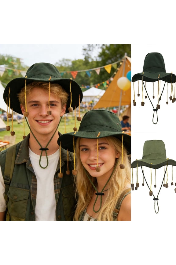 Sun Hats for Women Men Australian Cork Hat, Australia Day Ethnic Adults Fancy Style Dress Hat Kit,for Aussie Hunter Festival Headpieces