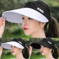 thumbnail image 1 of jiaxiM Sun Visors for Women Wide Brim Visor Packable Hats Adjustable UV Protection Summer Cap for Outdoor Sports, 1 of 8