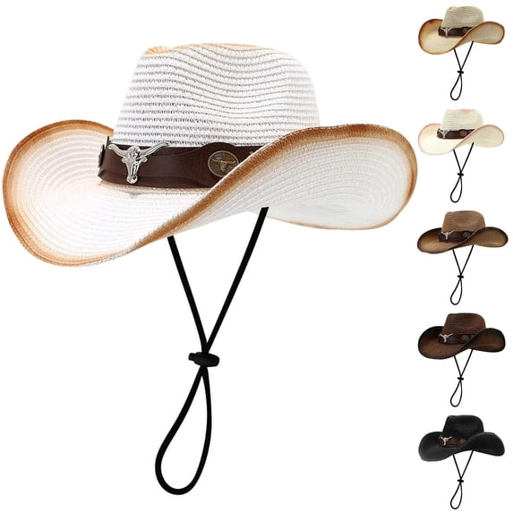 jiaxiM Wide Brim Hats for Women Unisex Panama Jazz Wide Brim Straw Hat for Men Women Beach Outdoor