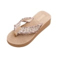 thumbnail image 1 of jiaxiM Womens Flip Flops Platform Thong Sandals Lightweight Women's Slippers Non- Woven Sole Orthofeet Shoes for Women for Beach, Pool, Dorm, Bathroom, Spa, Gym and Travel, 1 of 6