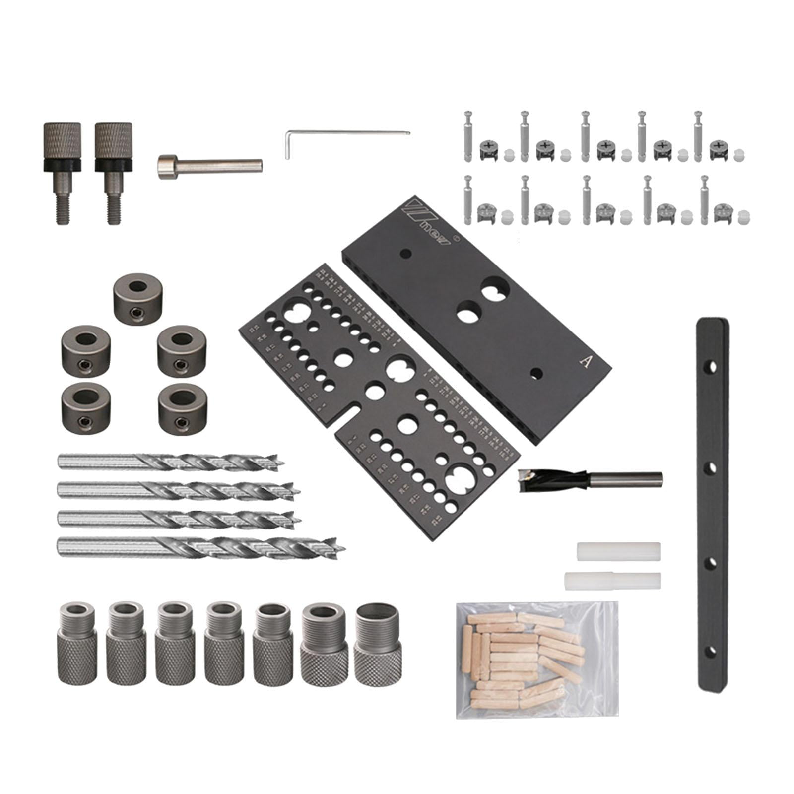jicheng 3 in 1 Dowel Jig Kit Drill Jig for Connection of Plates