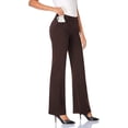 thumbnail image 1 of Tapata Women's 26'' Stretchy Bootcut Dress Pants with Pockets Tall, Petite, Regular for Office Work Business, 1 of 6
