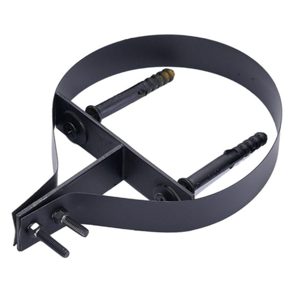 jicheng 8 inch Chimney Pipe Bracket Chimney Pipe Holder Adjustable Sturdy Fireplace Parts Pipe Clamp Fixing Pipe Hanger Black