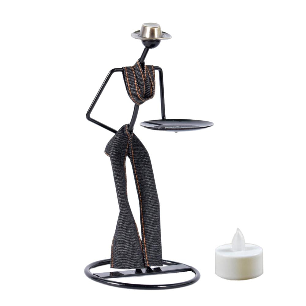 Decorative four-arm candelabra tealight holder