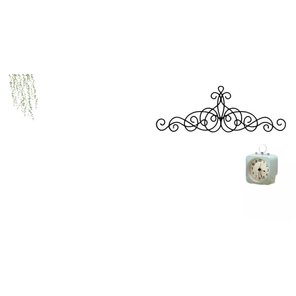 jicheng Elegant Green Plant Vines Wall Sticker and Metal Floral Scroll Art Mural for Restroom Bedroom Patio Indoor Outdoor Porch Fence Decor