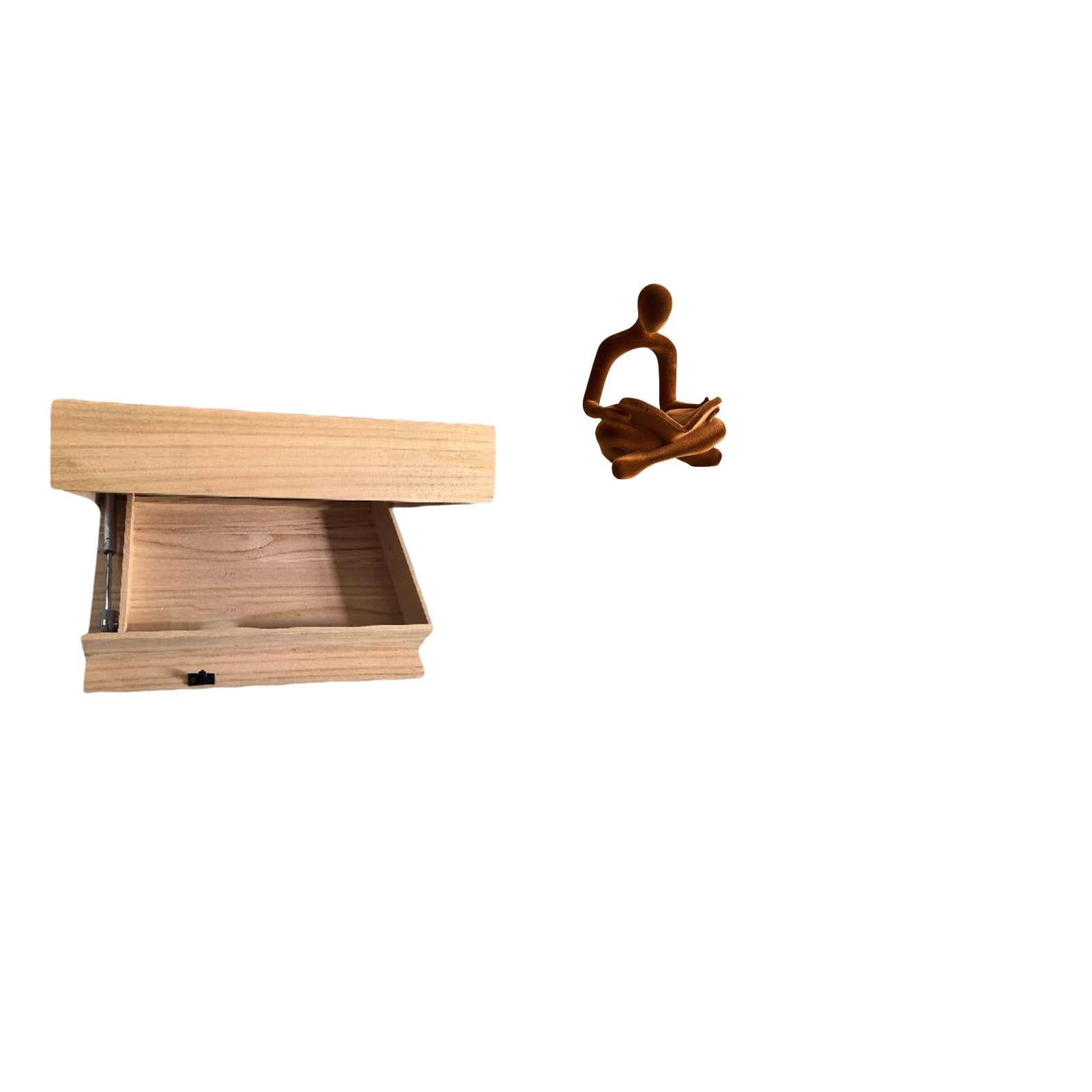 jicheng Floating Shelf Wall Mounted Drawer with Compartment Easy ...