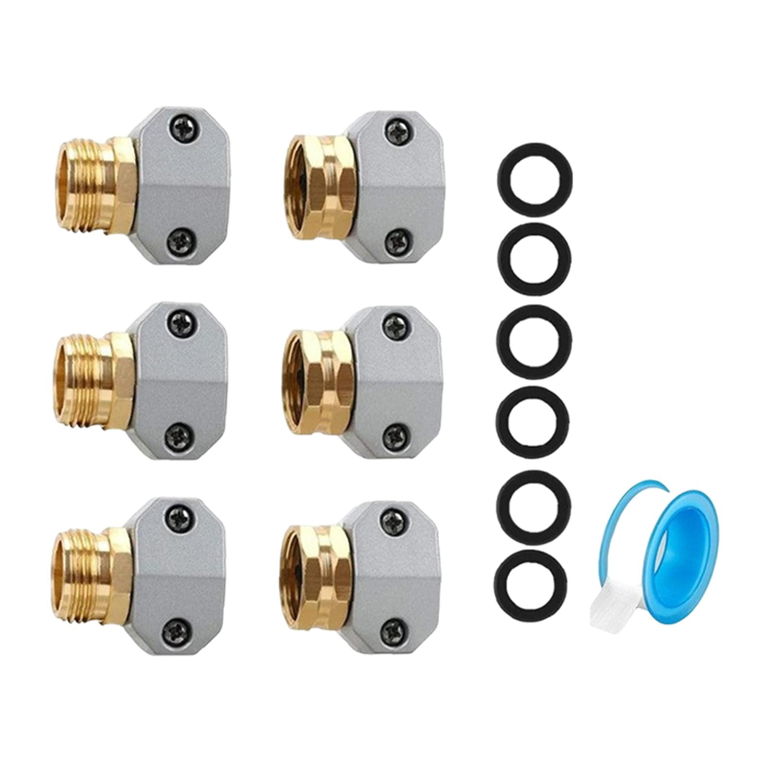jicheng Garden Hose Repair Set Garden Hose Repair Fittings Fit 3/4 inch and 5/8 inch Hoses with
