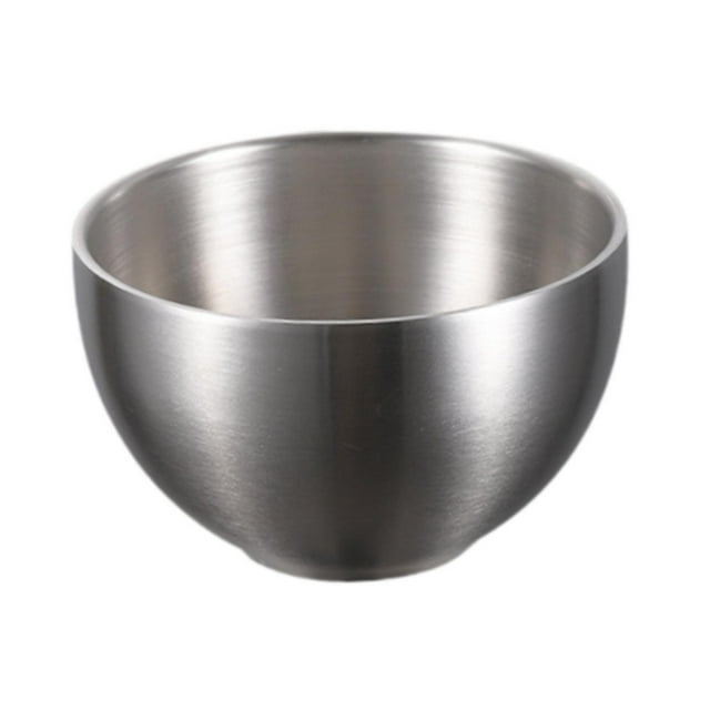jicheng Ice Cream Bowl Double Walled Insulated Small Stainless Steel Bowl for Dinner 290ml NO Handle